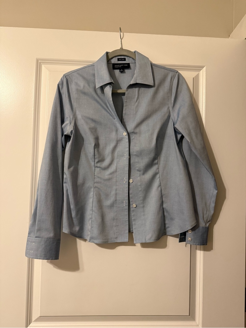 Jones New York Light Blue Tailored Button-Down Shirt